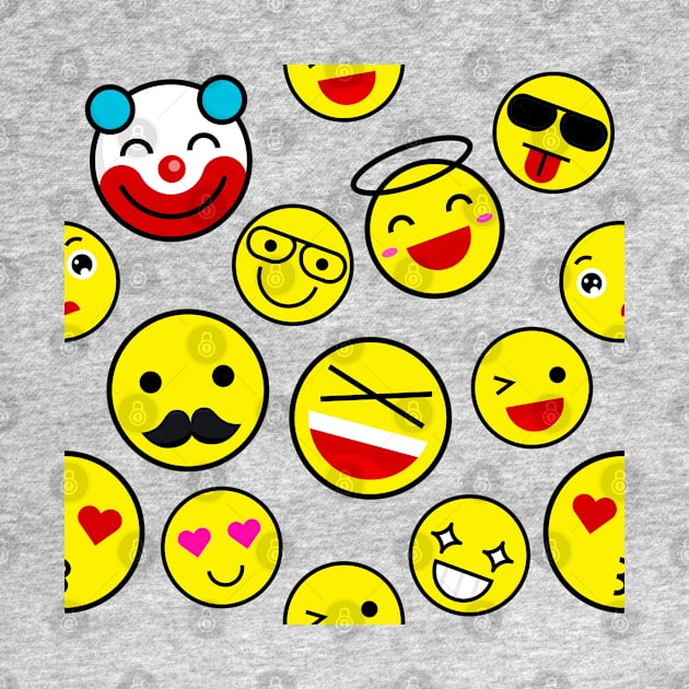 funny clown emojis happy face by gossiprag